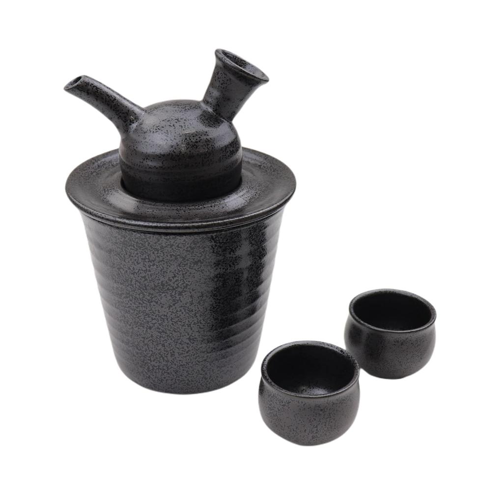 Sake Warmer Set for Hot and Cold Tokkuri and with and Holds Go of Japanese Made In Mino Perfect Gift for Respect for the Aged or As a Souvenir for