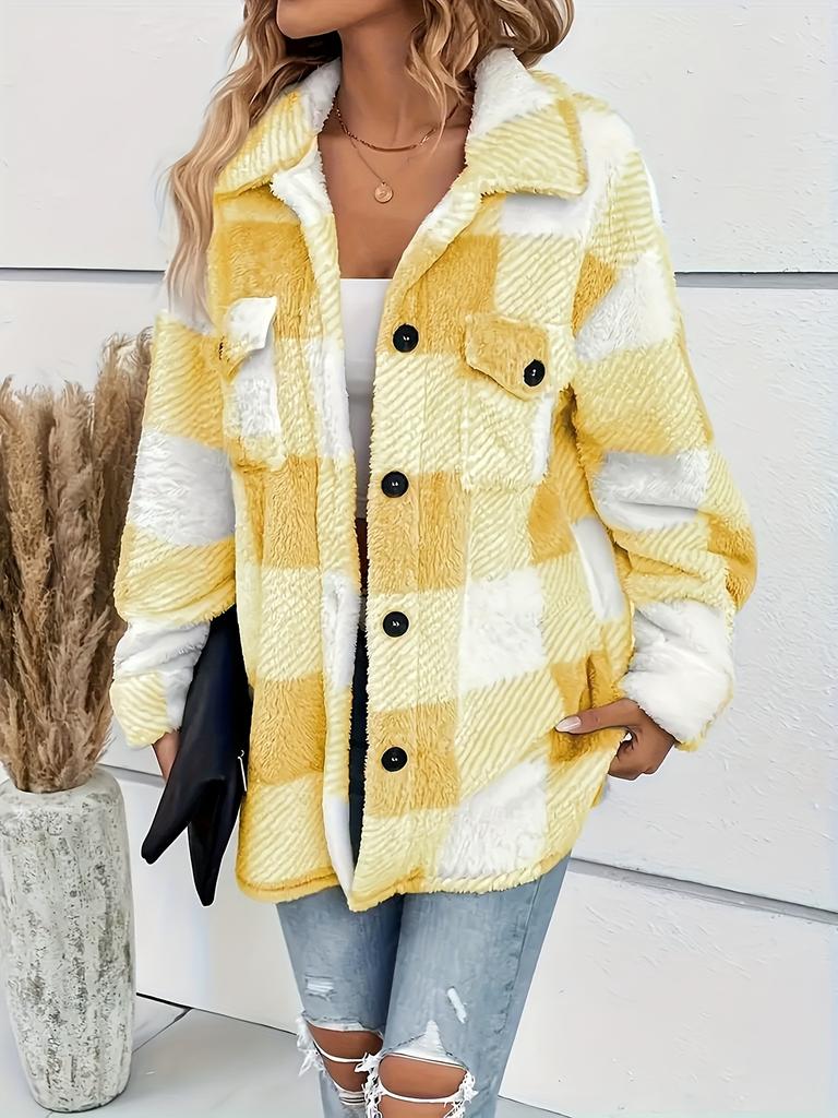 Elegant Directional Fluffy Winter Jacket