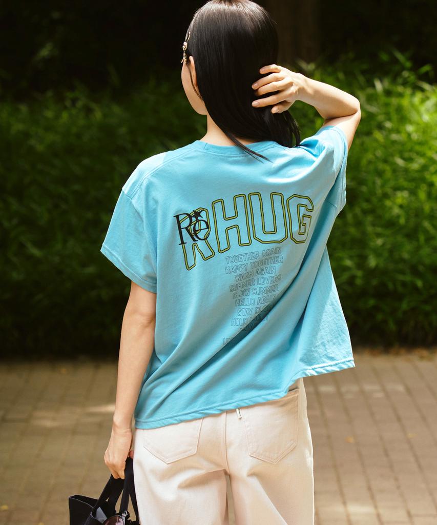 Yunibeoseugameonteu Happy Family Crop T-Shirt_Blue
