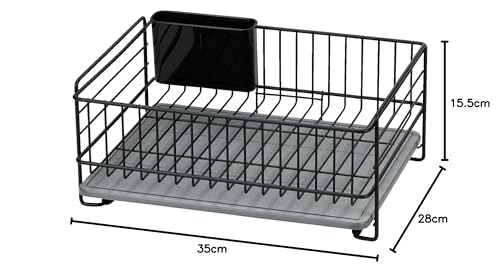 Pearl Metal Diatomaceous Earth Tray, Iron Draining Basket, Black, Skit HB-5314