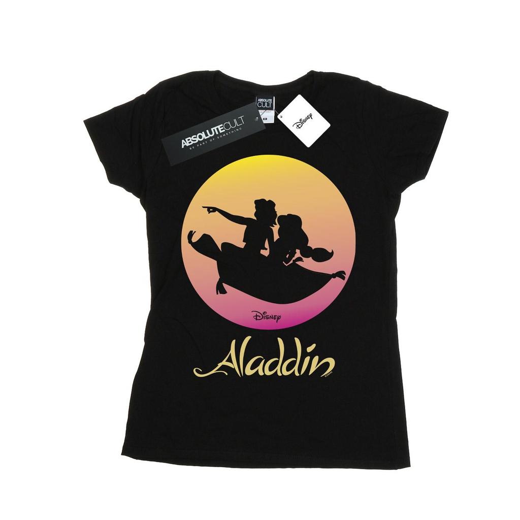 Disney Womens/Ladies Aladdin Flying Sunset Cotton T-Shirt