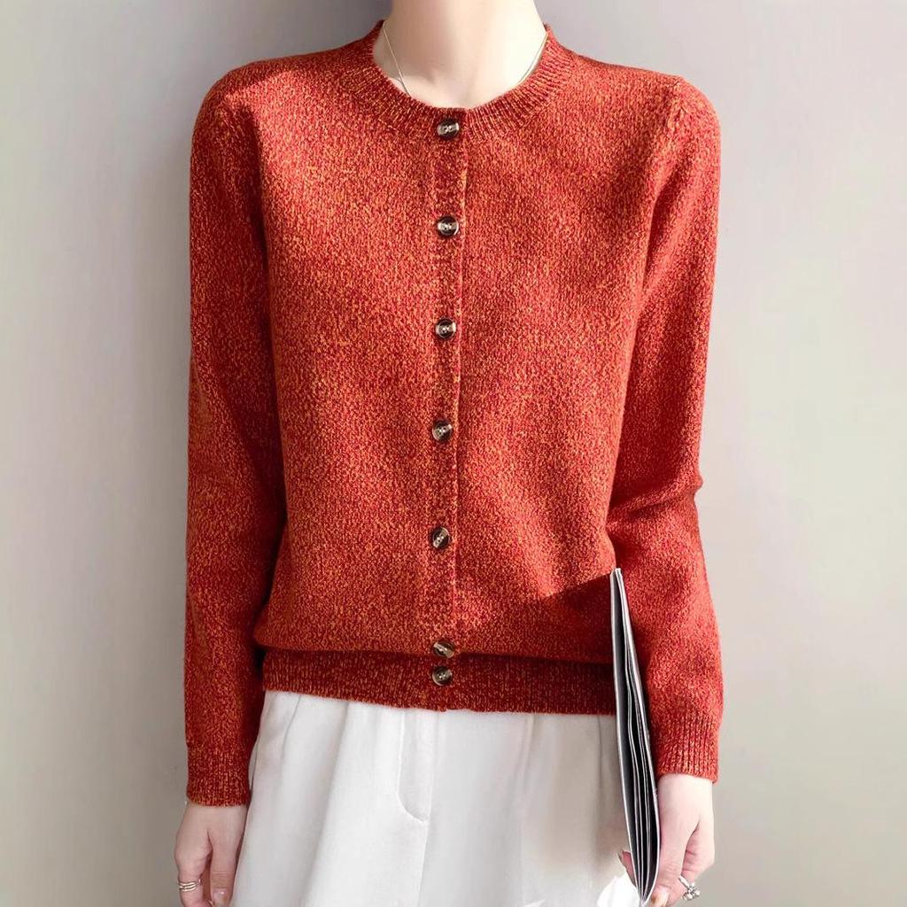 Veelzijdig gebreid damesvest met bloemen: Ronde Hals Lente Laag