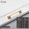 128mm Good Quality Die Casting Brushed Polished BrushedBrass Modern Design Luxury Kitchen Cupboard Cabinet Door Handle