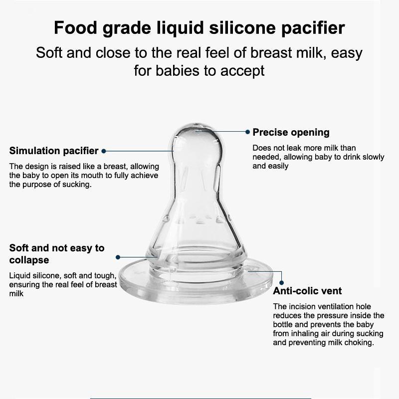 Hands-Free 150Ml Wide-Neck Baby Bottle,Milk Storage Bottle,Pacifier,Multi-Function Anti-Drop Gravity Ball Feeding Bottle