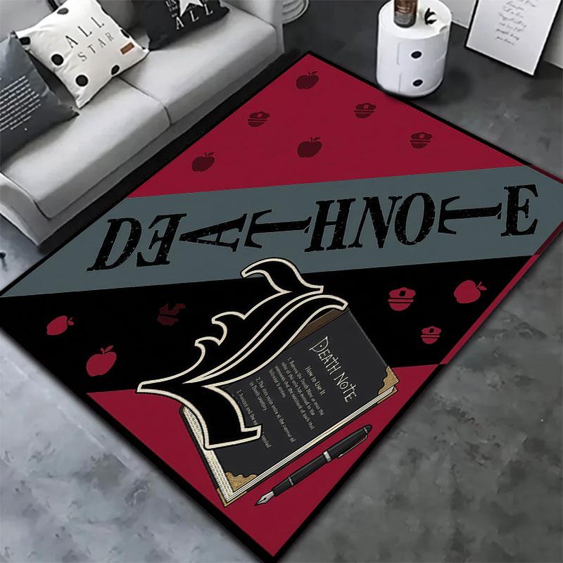 Tappeto Tappeto Death Note Per Soggiorno Camera Da Letto Casa Divano Decorazione Bambini Gioco Tappetino Antiscivolo