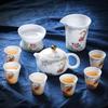 Premium Glazed Jade Porcelain Kung Fu Tea Set - 11 Piece Gift Set