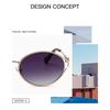 Women's Sunglasses, Men's and Women's Fashion Round-frame Metal Sunglasses