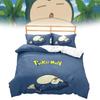 Pokemon Snorlax 3d Digital Print Bed Set With Cartoon Pattern For Kids Bedroom Decor