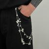 Salircon Punk Hip Hop Metall Imitation Perle Jeans Hose Kette Herren Kreativ Multifunktional Hosen Kette Täglich Party Schmuck