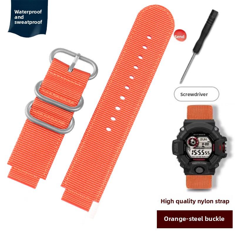 GW9400 Modified Nylon Watch Band For Casio G-SHOCK 3410 GW9300 nylon canvas Strap 24*16mm Sports Waterproof Bracelet Accessories