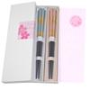 Chopsticks with a Octagonal Hazy Gold Cherry Blossom Gift Box Made In Japan with Wakasa A Perfect Gift for or Traditional Dishwasher-safe 22.5cm