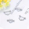 Bobisty 1pc 14G Nipple Rings 316L Surgical Steel Heart CZ Tongue Barbell Body Piercing Ring