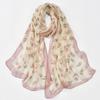 Floral Printed Chiffon Silk Scarf Woman Spring Summer Shawl Light Thin Scarves Sun Protection Wrap Ladies Beach Headband
