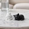 3D Printed Sleeping Cat Figurines Geometric Cat Statue Minimalist Cute Cat Art Crafts