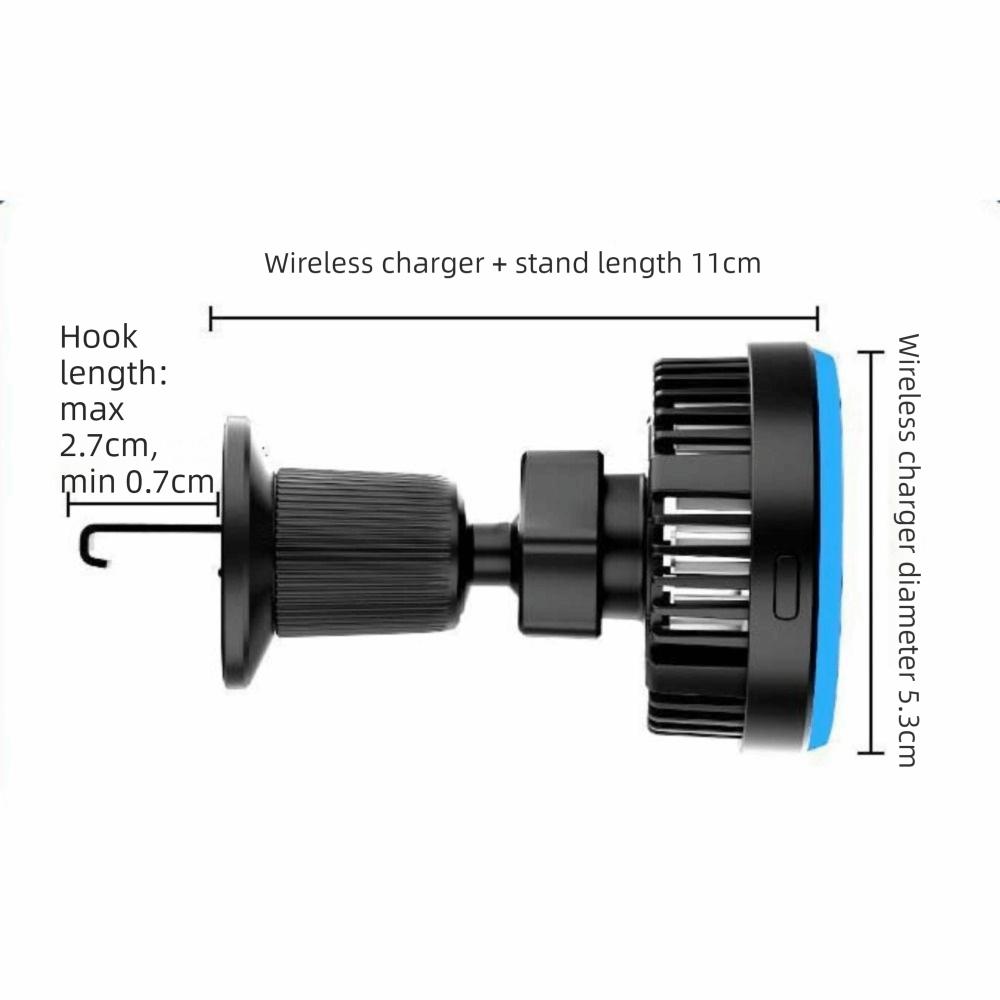 15W Fast Charging Magnetic Wireless Charger Magnetic Cooling Car Phone Mount Vehicles Use