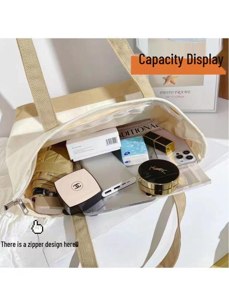 Women's Large Capacity Canvas Tote Bag for School and Tutoring