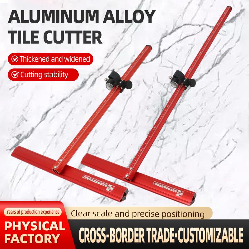 Multi-functional Aluminum Alloy Tile and Glass Push Cutter with Roller Blade
