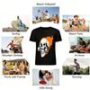 Flame Skull Biting Skateboard Street Style Cool Graphic Casual Top Pure Cotton T-shirt