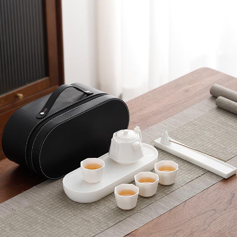 

Shuimo Dangqing Travel Tea Set with Jade Porcelain Teapot