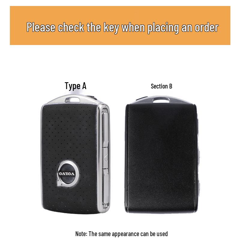 Goldrand TPU Schlüsselhülle für Volvo S90, XC60, XC40 - Vollständige Schutzschale