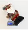 Stretchable Retro Snowflake Plaid Doll: Christmas Fabric Decoration for Hotel and Mall Desktops