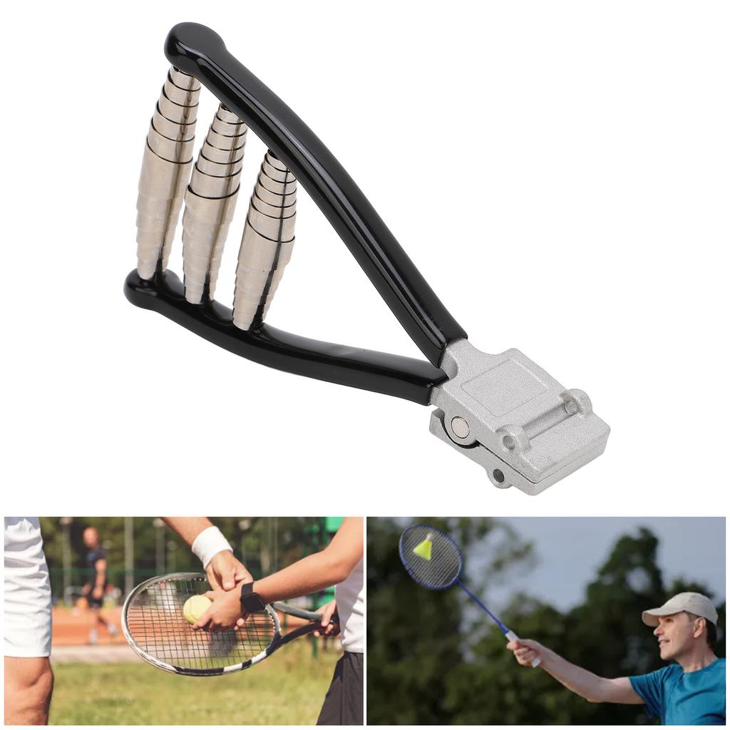 Starting Stringing Clamp 3 Springs Rubber Handle Better Grip Sports Tennis Stringing Machine Tool for Badminton Racket