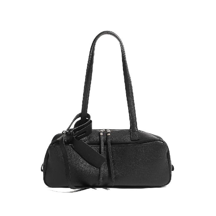 

Сумка подмышку из коровьей кожи высшего слоя 2025 Новая Большая Вместимость Сумка-подушка Натуральная Кожа Повседневная Сумка-тост чёрный