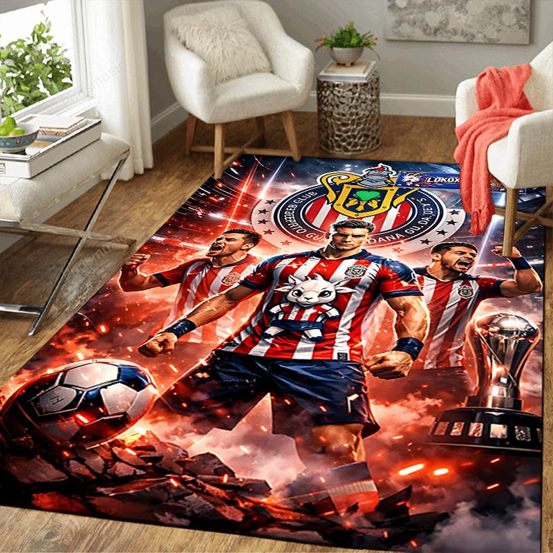 1pc Chivas Soccer Triumph Celebration Carpet Rug for Bedroom Living Room Decor Sofa Home Game Area Rug Non-slip Floor Mat. DT7160187