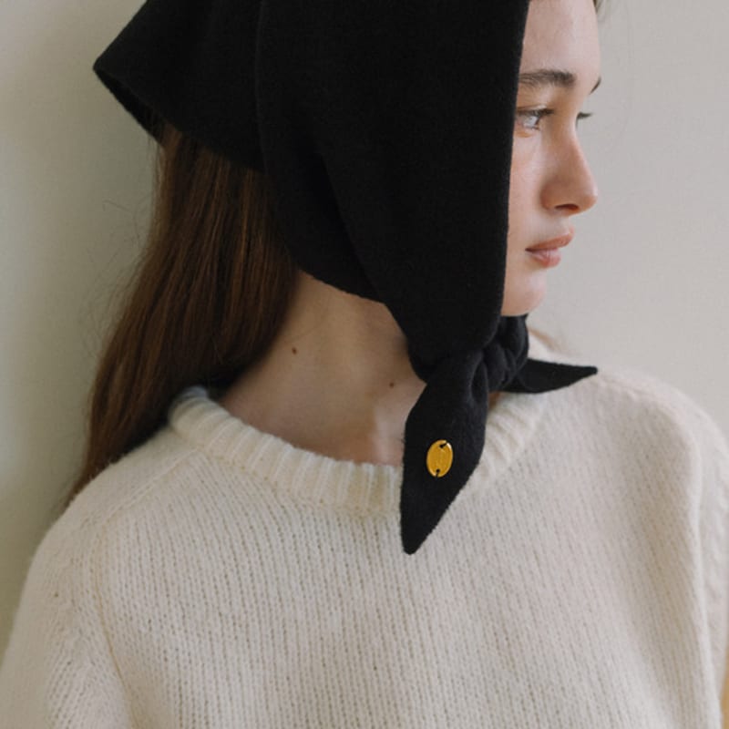 Laminez Basic Vlněná Pletená Šála - Černá