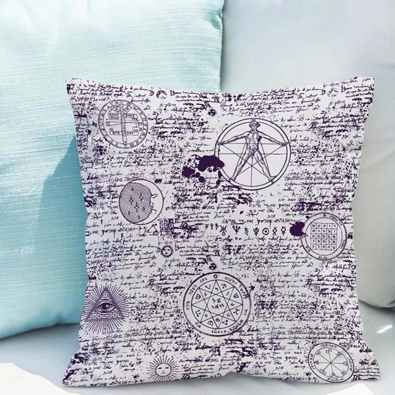 Tarot Sun And Moon Cushions Double-Sided Printing Pillows Decorative For Bed Of Modern Sofa Pillow Cover Decoration Living Room