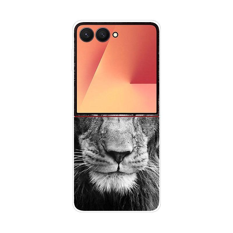 Luxury Transparent Phone Case For Samsung Galaxy Z Flip 7 Cases Hard PC Folding Cover For Galaxy Z Flip7 Shockproof Capa Fundas