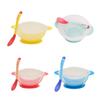Infant Feeding Bowl Strong Suction Base with Temperature Sensing Spoon Safe for Baby Learning To Eat Independently