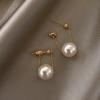 1 Paar Piercing helle Farbe Frauen Ohrringe einfache Faux Perle Anhänger