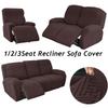 1/2/3Seat Recliner Sofa Cover Stretch Armchair Slipcover Anti-Slip Recliner Couch Cover Home Decor Fotel Wypoczynkowy