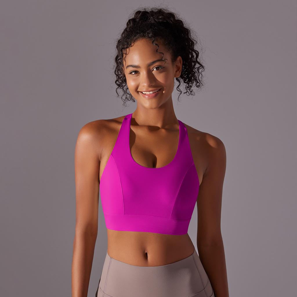 High Strength Sports Bra With Integrated Chest Cushion, Seamless Back Buckle, Yoga Vest, Shock-absorbing And Gathering, Beautiful Back Yoga Bra