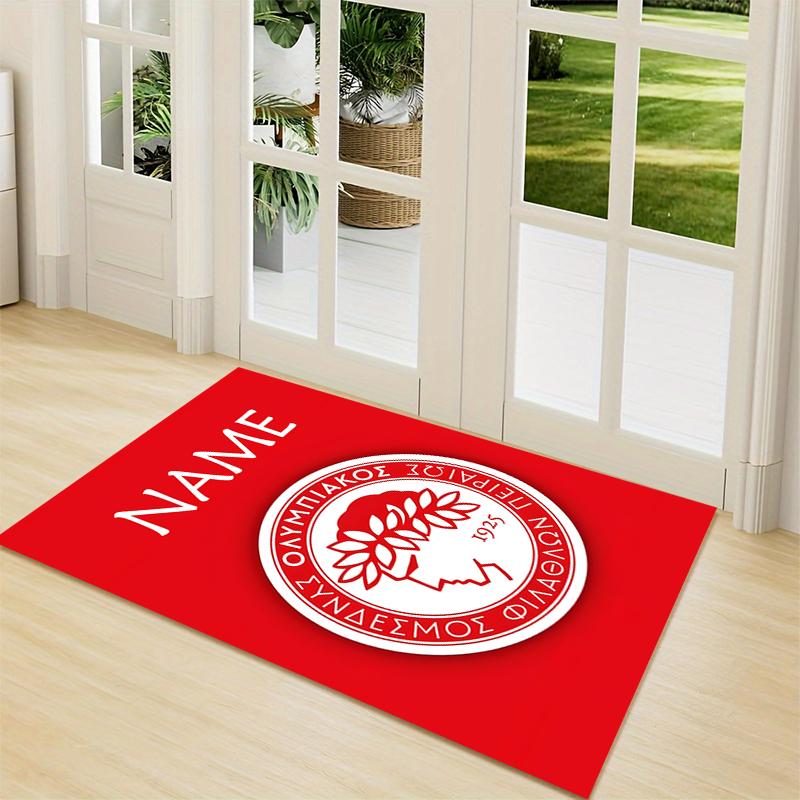 Custom Name River Plate Crest Carpet Rug Customizable Soft Washable Anti-Slip Home Living Room Sofa Mats Personalized Rug. 0909255