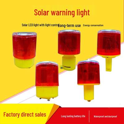 Solar LED Traffic Safety Flashing Signal Light for Construction & Nighttime Warning