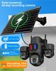 4G Solar-Powered HD Wireless Outdoor Camera with Triple-Lens WiFi Network Monitoring