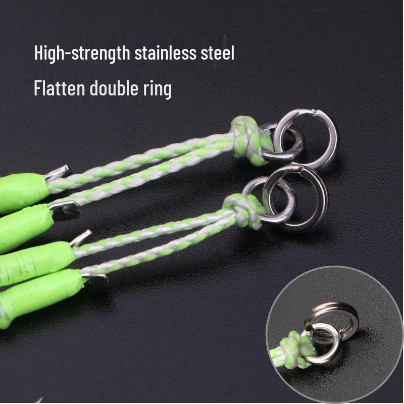 Luminous Double Jig Hook for Sea Fishing - Steel Wire for King & Spanish Mackerel, Sea Bass