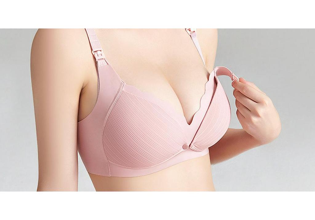 Ting Fei Women's Cotton Maternity Nursing Bra - Front Opening & Postpartum Support