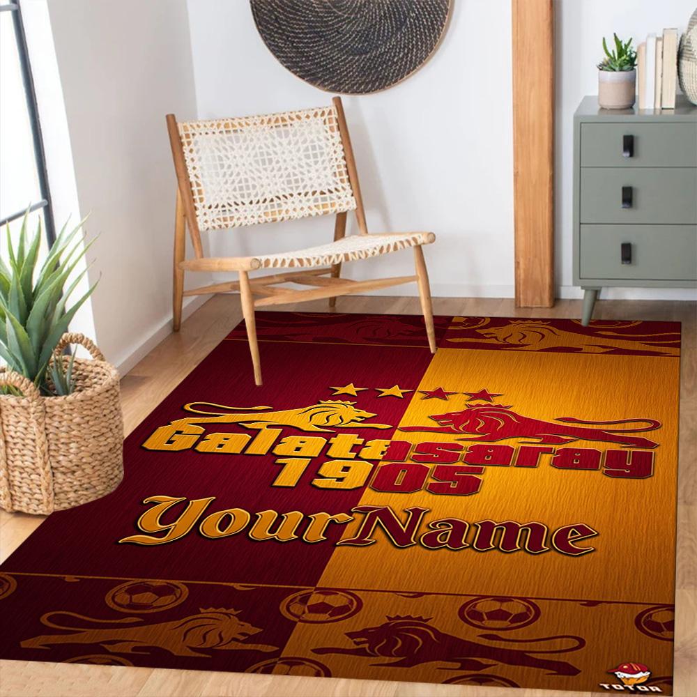 Galatasaray Customizable Name Floor Mat Suitable For Study Room Living Rooms Entryway Balcony Antislip Carpet Anime Office Decor