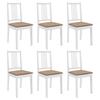 VidaXL 6x Solid Wood Dining Chairs with Cushions Dining Room Chairs Kitchen Furniture Dining Chairs Restaurant 276405