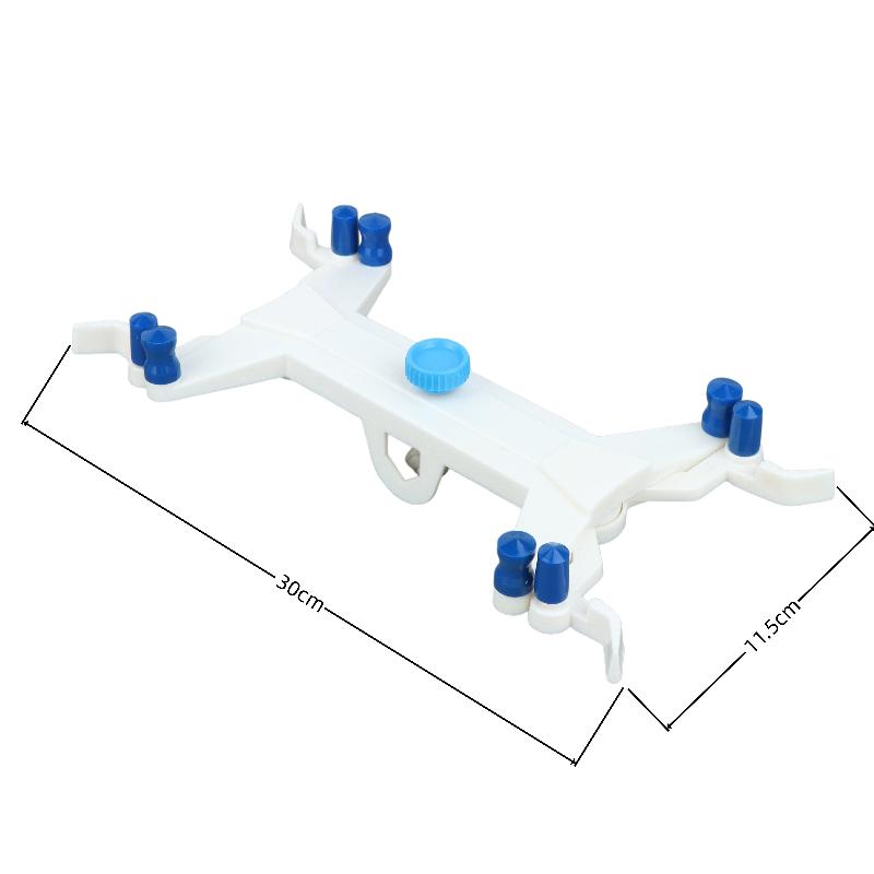 1Pcs Plastic Body Precision Double Burette Clamp For Teaching Labs With Powder Coated Surface And Silicone Covered Spring Grips
