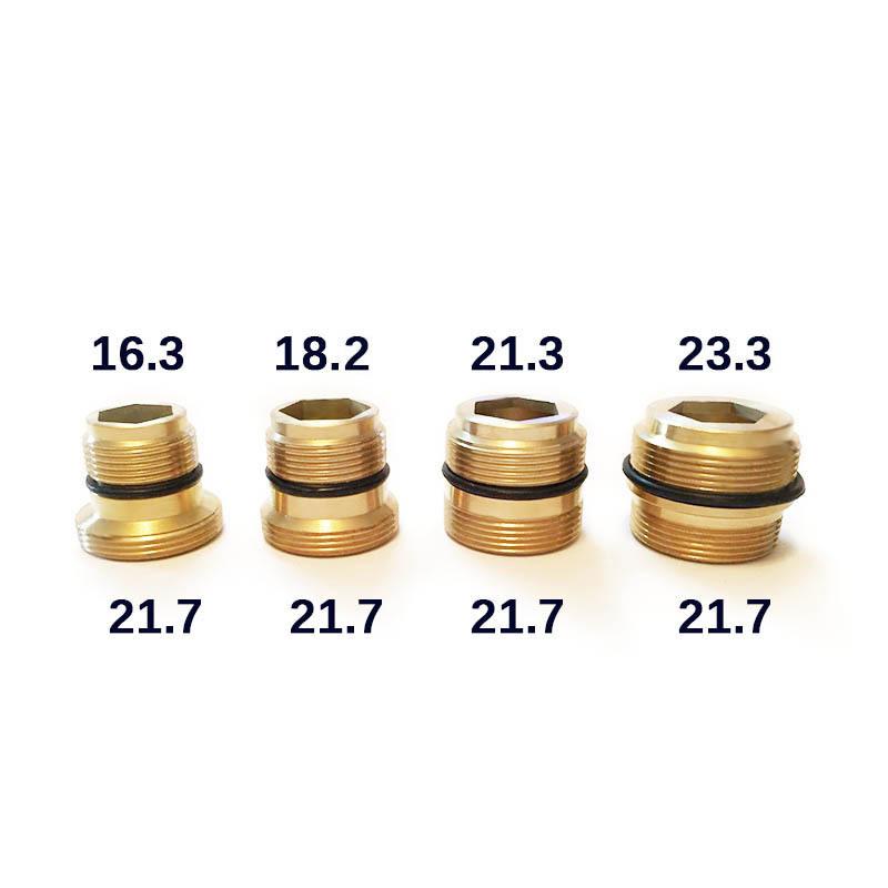 M16.3 M18.2 M21.3 M23.3 to M22 Male Thread Brass Shower Adapter