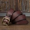 Korean Style Personality Fashion Genuine Leather Pin Buckle Pure Copper Men's Belt Men's Pure Cowhide Versatile Retro Belt
