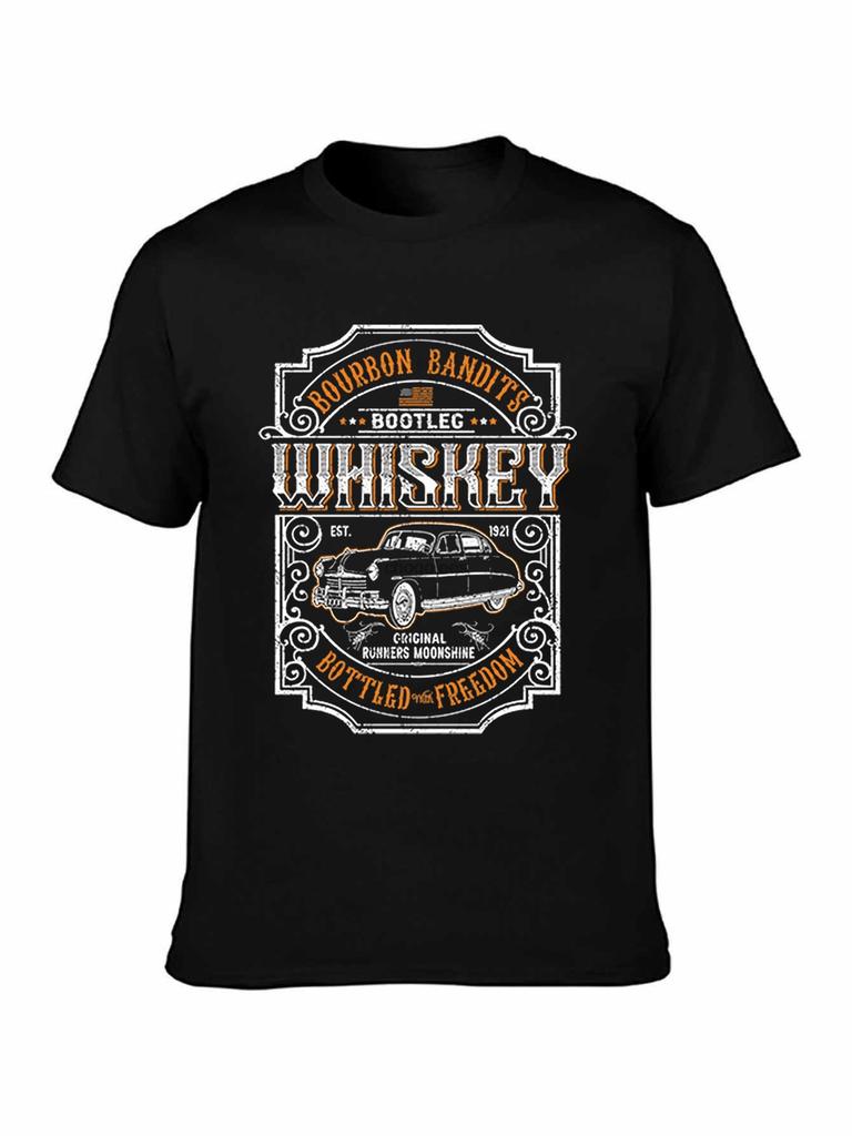 Bourbon Bandits Bootleg Whiskey Tshirt Original Runners Moonshine Mens Tee