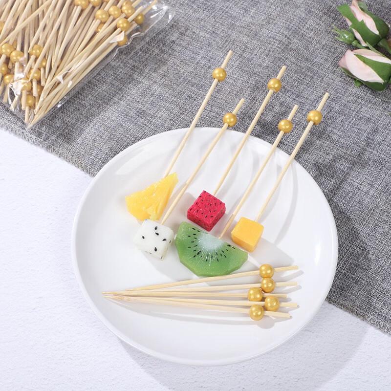 ZISIZ Matte Gold Bamboo Skewers