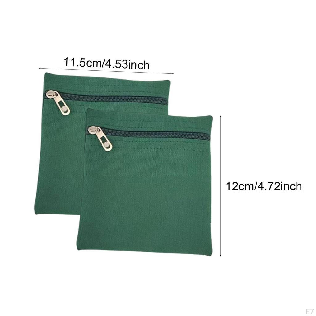 2 Pieces Sew in Pocket with Zipper Clothes Inner Pockets Easy Installation Coat Inside Small