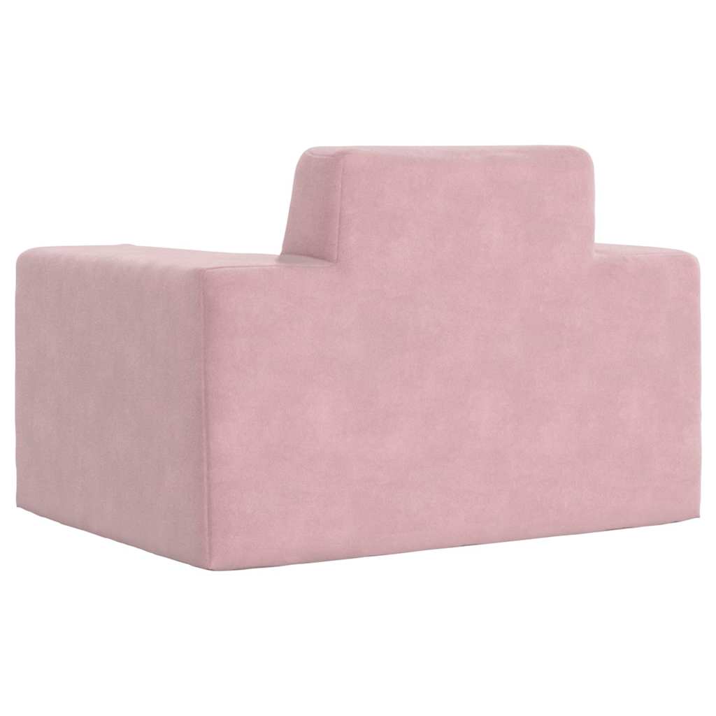 Kids Sofa Pink Soft Plush