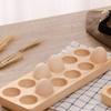 Multi-Compartment Wooden Egg Holder Japanese-style Egg Storage Rack Egg Tray  Tabletop